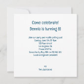 Lizard-Karte, Party, Reptiliengeburt Einladung (Rückseite)