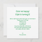 Lizard-Karte, Party, Reptiliengeburt Einladung (Rückseite)