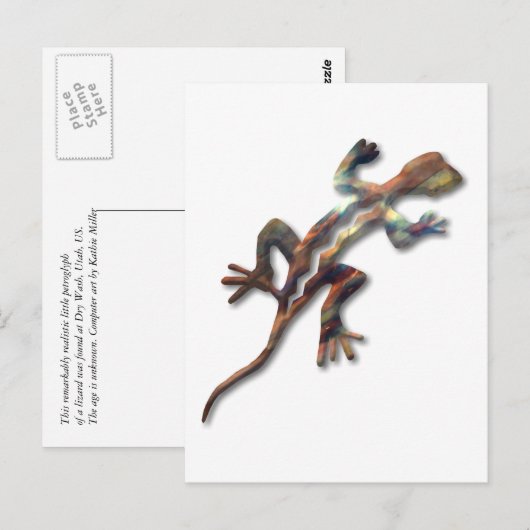 Lizard-Kupfer Postkarte (Vorne/Hinten)