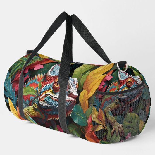 Lizard Leaves & Colour Duffle Bag (Rechte Ecke)