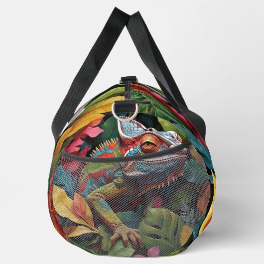 Lizard Leaves & Colour Duffle Bag (Rechts)