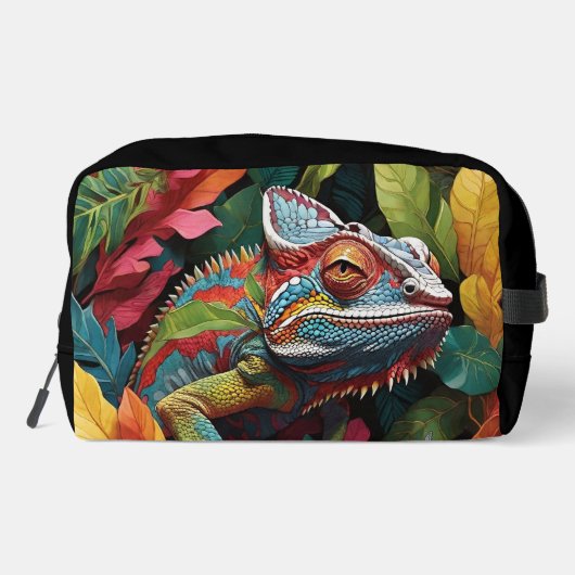 Lizard Leaves & Colour Waschbeutel (Rückseite)