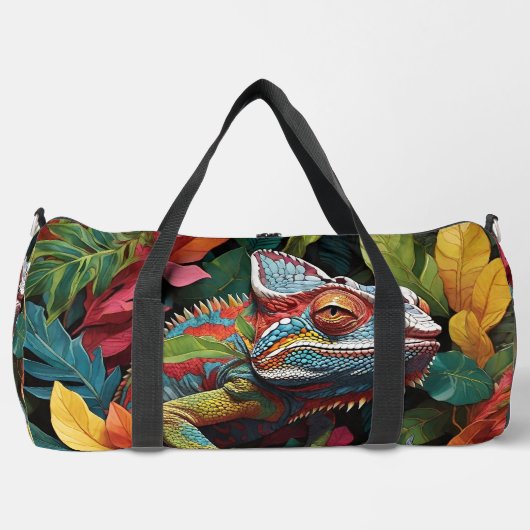 Lizard Leaves & Farbe Duffle Bag (Vorderseite)