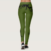 Lizard Leggings Reptile Wildlife Art Leggings (Rückseite)