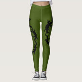Lizard Leggings Reptile Wildlife Art Leggings (Vorderseite)