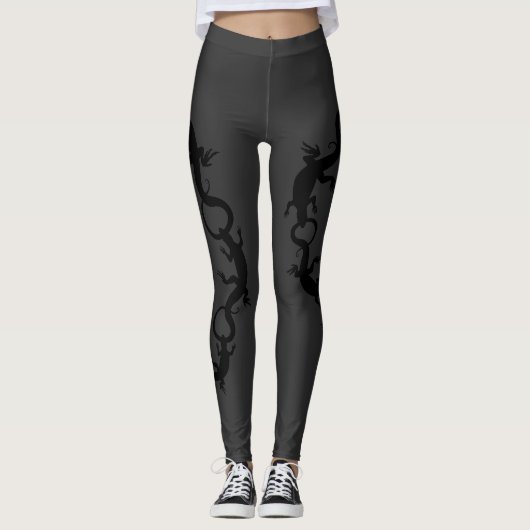 Lizard Leggings Reptile Wildlife Art Leggings (Vorderseite)