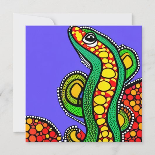 Lizard Liebe Feiertagskarte (Vorderseite)