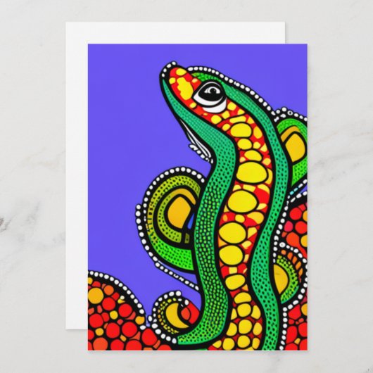 Lizard Liebe Feiertagskarte (Vorne/Hinten)