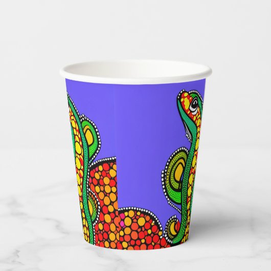 Lizard Liebe Pappbecher (Rückseite)