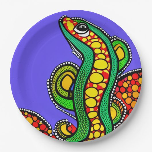 Lizard Liebe Pappteller (Vorderseite)