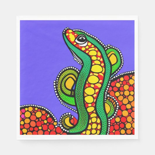 Lizard Liebe Serviette (Vorderseite)