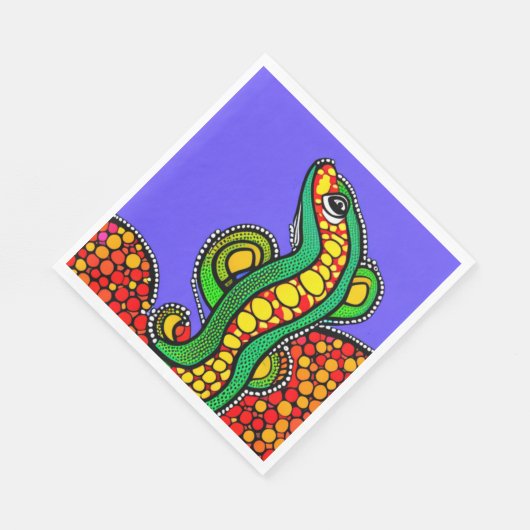 Lizard Liebe Serviette (Ecke)