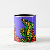 Lizard Liebe Zweifarbige Tasse (Mittel)