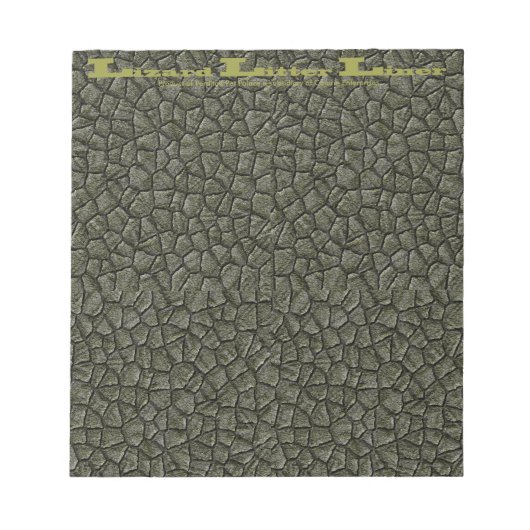 Lizard Litter Liner Green Scale Notizblock (Vorderseite)