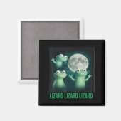 Lizard Lizard Lizard Funny Lizard Moon Trending Me Magnet (Vorderseite/Rückseite)