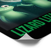 Lizard Lizard Lizard Funny Lizard Moon Trending Me Poster (Ecke)
