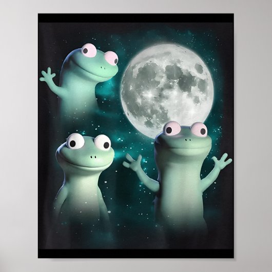Lizard Lizard Lizard Funny Lizard Moon Trending Me Poster (Vorne)