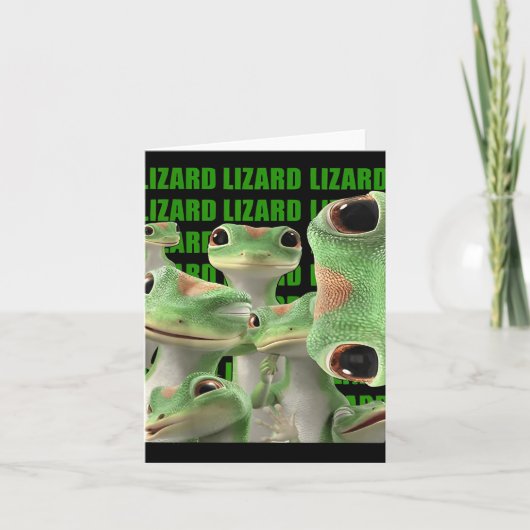 Lizard Lizard Lizard Funny Meme (2 Seite) _1 Karte (Vorderseite)