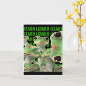 Lizard Lizard Lizard Funny Meme (2 Seite) _1 Karte (Gelbe Blume)