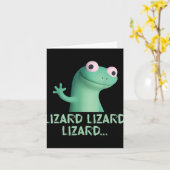 Lizard Lizard Lizard Funny Meme (2 Seiten) Karte (Gelbe Blume)