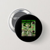 Lizard Lizard Lizard Funny Meme Button (Vorne & Hinten)