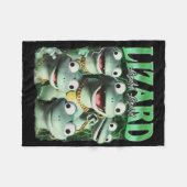 Lizard Lizard Lizard Funny Meme Lizard Bootleg Wei Fleecedecke (Vorderseite (Horizontal))