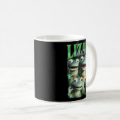 Lizard Lizard Lizard Funny Meme Lizard Bootleg Wei Kaffeetasse (VorderseiteRechts)