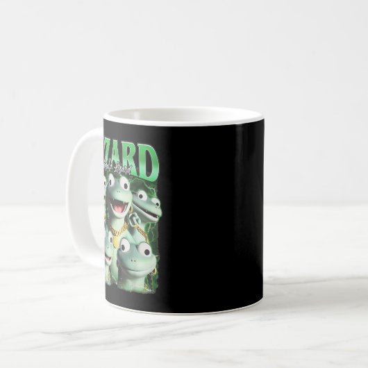 Lizard Lizard Lizard Funny Meme Lizard Bootleg Wei Kaffeetasse (Vorderseite Links)
