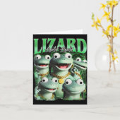 Lizard Lizard Lizard Funny Meme Lizard Bootleg Wei Karte (Gelbe Blume)