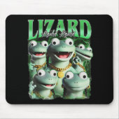 Lizard Lizard Lizard Funny Meme Lizard Bootleg Wei Mousepad (Vorne)