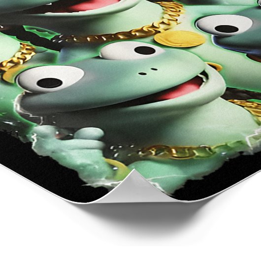 Lizard Lizard Lizard Funny Meme Lizard Bootleg Wei Poster (Ecke)