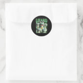 Lizard Lizard Lizard Funny Meme Lizard Bootleg Wei Runder Aufkleber (Tasche)