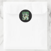 Lizard Lizard Lizard Funny Meme Lizard Bootleg Wei Runder Aufkleber (Tasche)