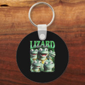 Lizard Lizard Lizard Funny Meme Lizard Bootleg Wei Schlüsselanhänger (Vorderseite)