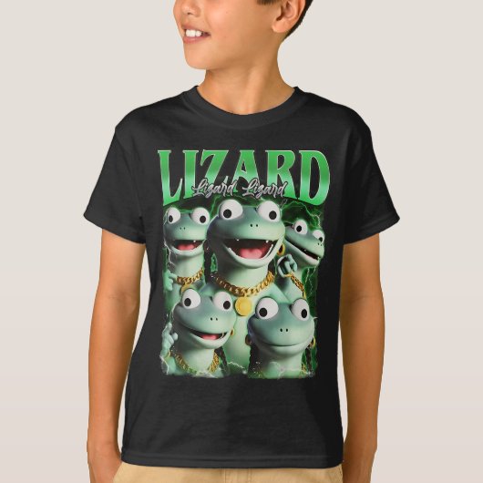 Lizard Lizard Lizard Funny Meme Lizard Bootleg Wei T-Shirt (Vorderseite)