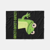 Lizard Lizard Lizard Funny Weirdcore Animal Meme G Fleecedecke (Vorderseite (Horizontal))