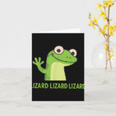 Lizard Lizard Lizard Funny Weirdcore Animal Meme G Karte (Gelbe Blume)