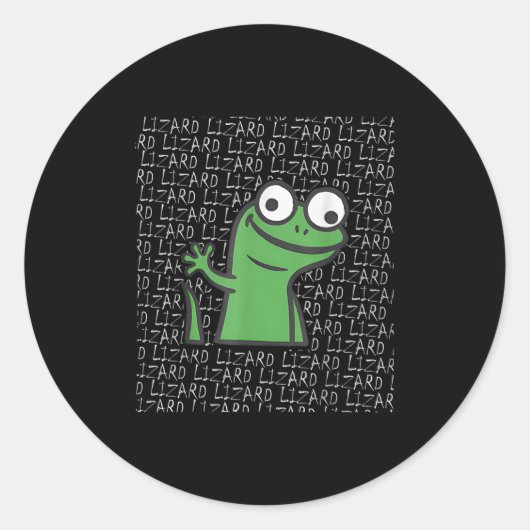 Lizard Lizard Lizard Funny Weirdcore Animal Meme G Runder Aufkleber (Vorderseite)