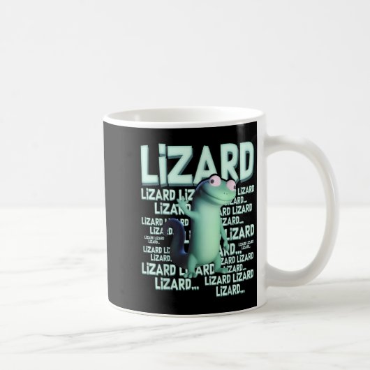Lizard Lizard Lizard Funny Weirdcore Meme Viral Tr Kaffeetasse (Rechts)
