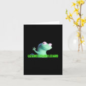 Lizard Lizard Lizard Funny Weirdcore Meme Viral Tr Karte (Gelbe Blume)