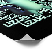 Lizard Lizard Lizard Funny Weirdcore Meme Viral Tr Poster (Ecke)