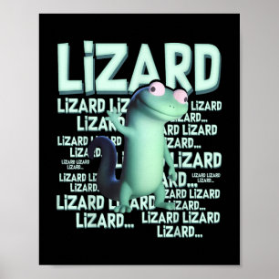Lizard Lizard Lizard Funny Weirdcore Meme Viral Tr Poster