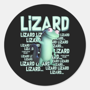 Lizard Lizard Lizard Funny Weirdcore Meme Viral Tr Runder Aufkleber