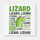 Lizard Lizard Lizard Shirt Funny Weirdcore Magnet (Vorne)