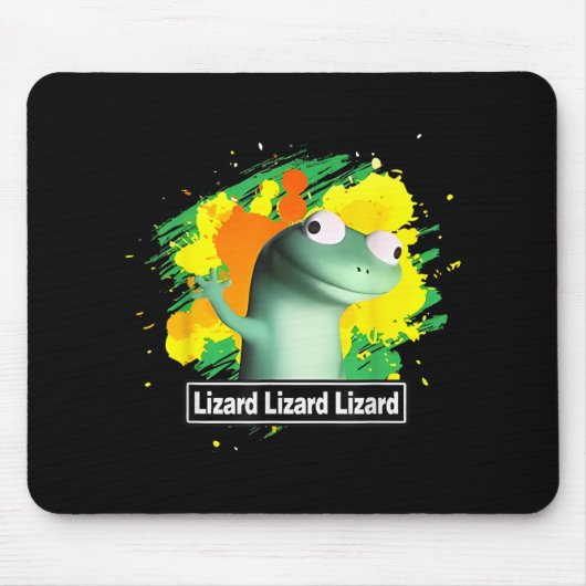 Lizard Lizard Lizard Shirt Funny Weirdcore Mousepad (Vorne)