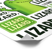 Lizard Lizard Lizard Shirt Funny Weirdcore Poster (Ecke)