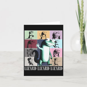 Lizard Lizard Meme Vintag Funny Karte
