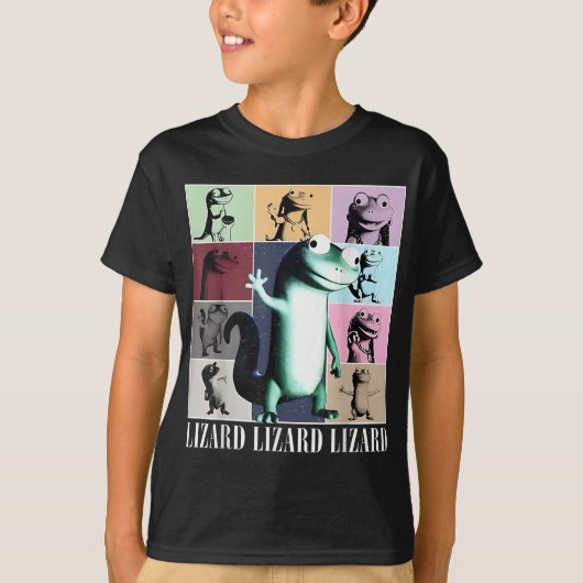 Lizard Lizard Meme Vintag Funny T-Shirt (Vorderseite)