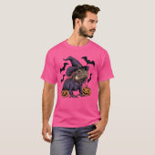 Lizard Lover Beängstigend Pumpkin Bat Witch Lizard T-Shirt (Vorne ganz)