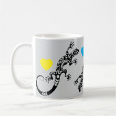 Lizard Lover Coffee Mug with Rainbow Hearts Kaffeetasse (Links)